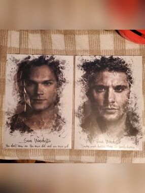 NWT Displate Supernatural Dean and Sam Winchester Metal Posters Set (2pc)